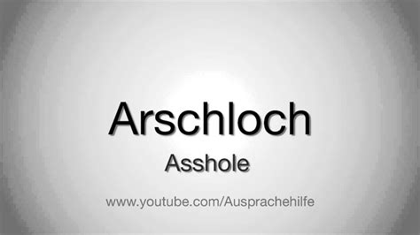 asshole in german|asshole